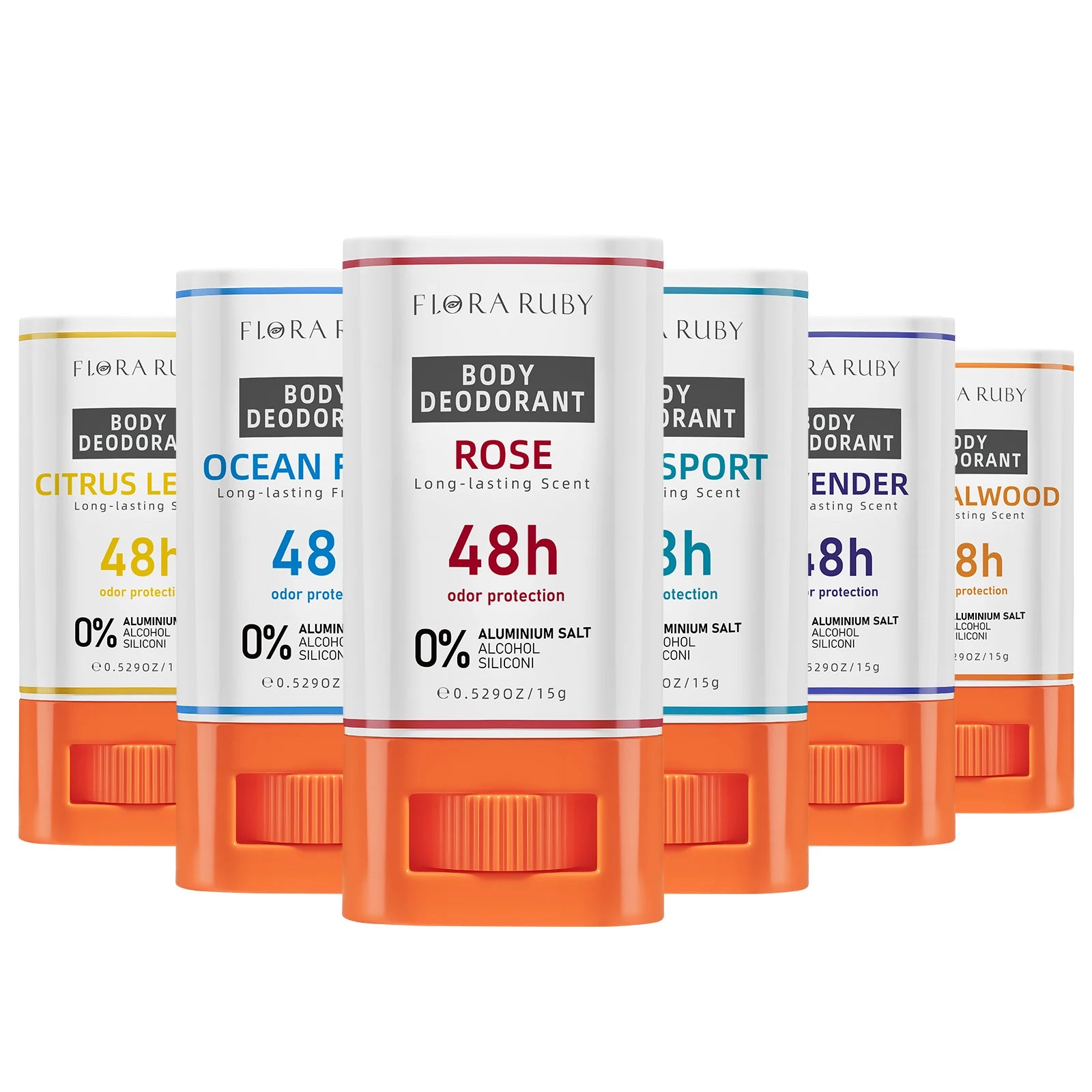 6-Piece Long-Lasting Natural Scent Deodorant Set - 1