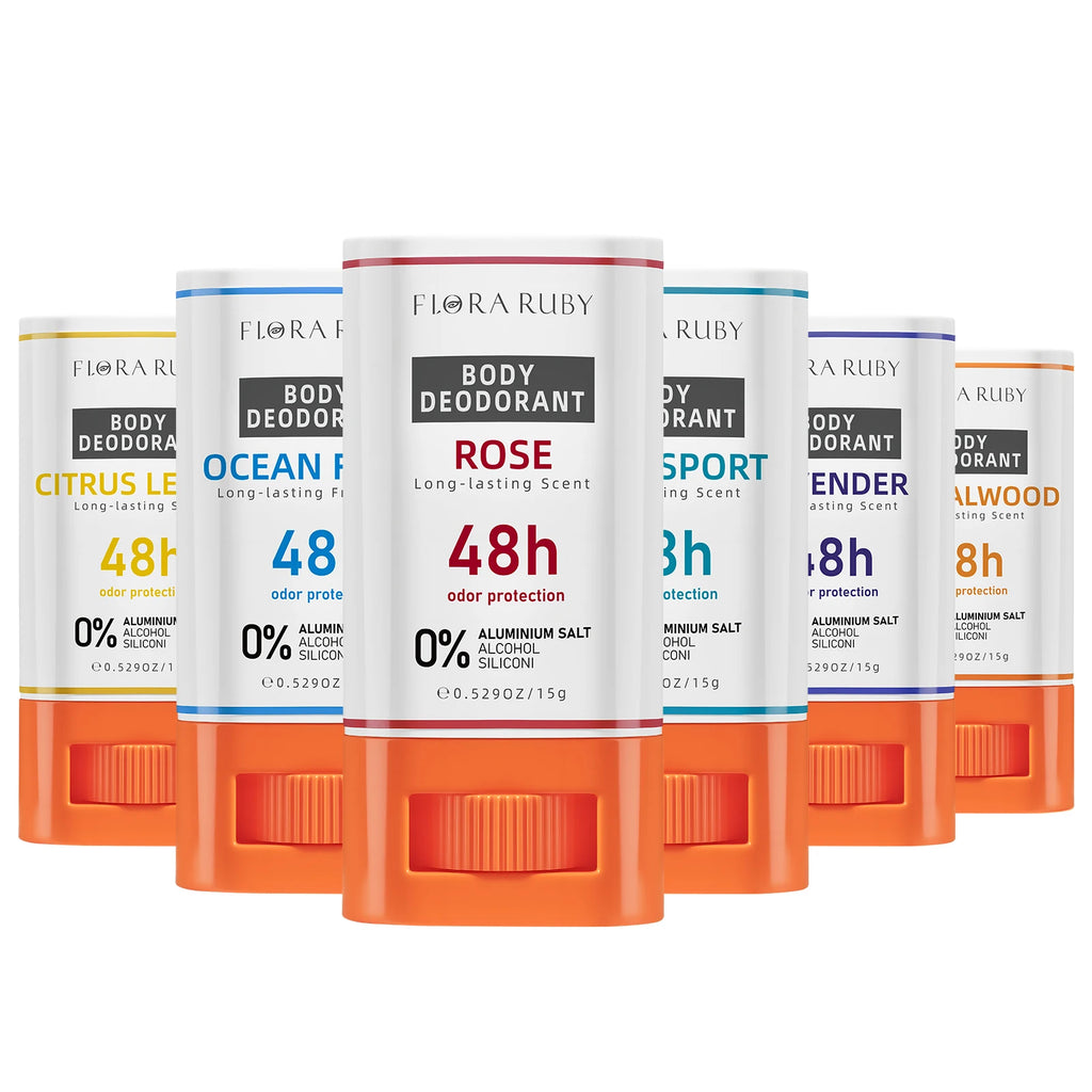6-Piece Long-Lasting Natural Scent Deodorant Set