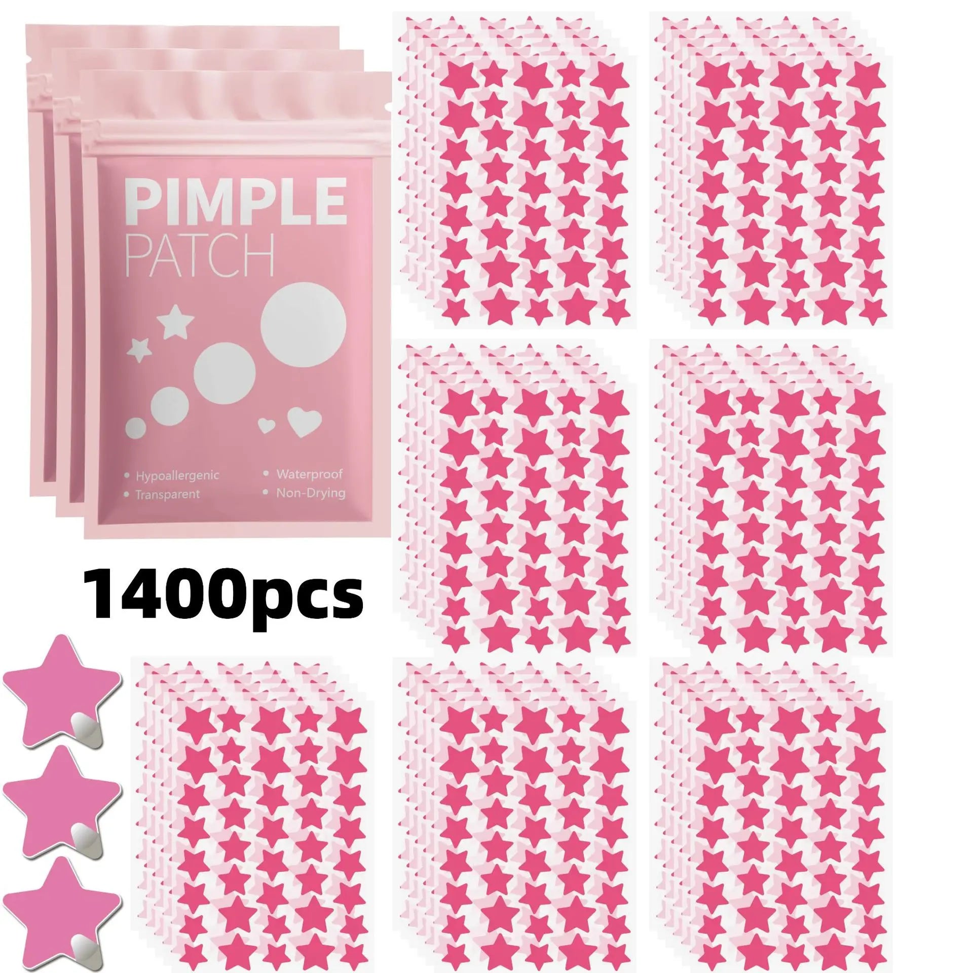Star-Shaped Pimple Patches for Acne Spot Treatment - 1