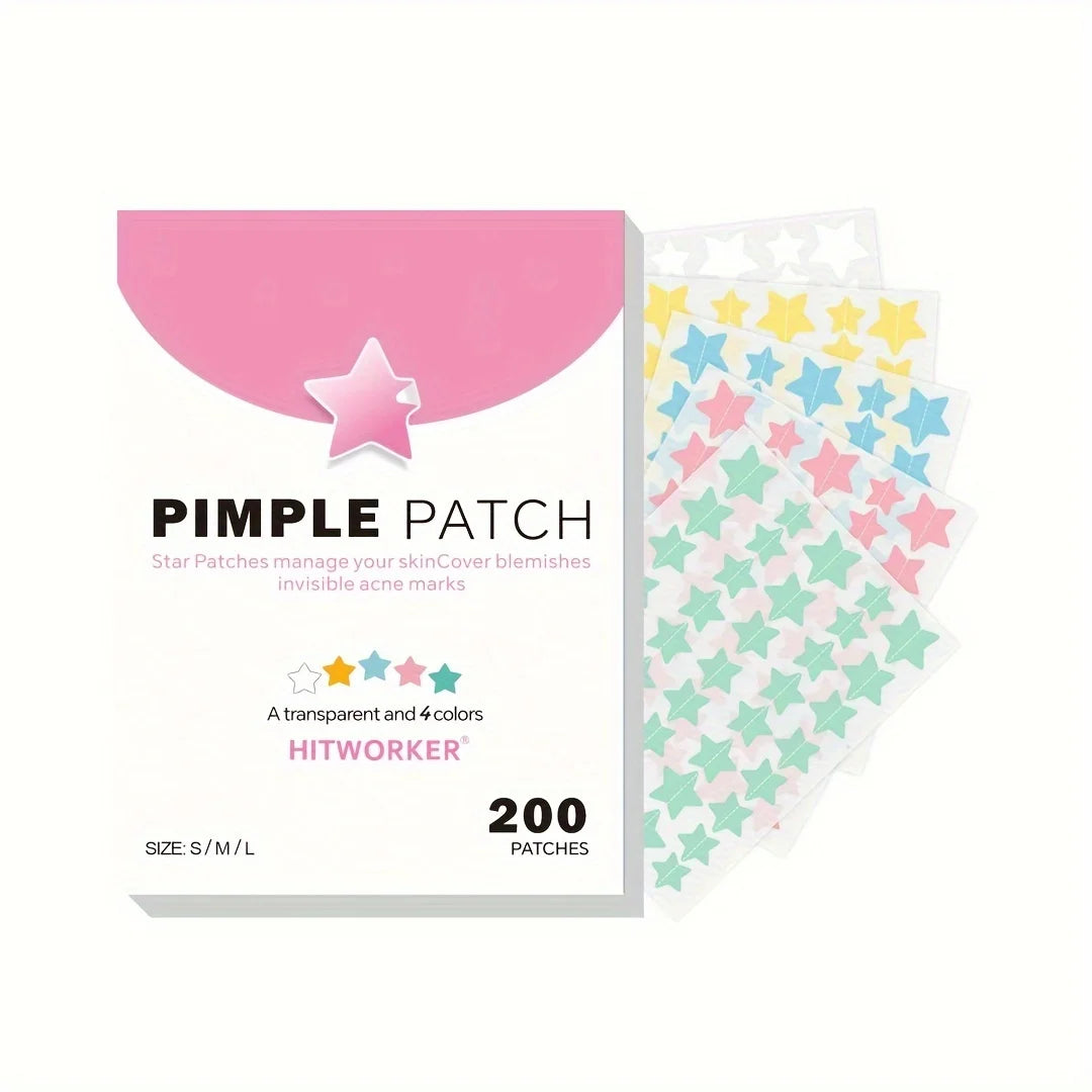 200 Count Star Hydrocolloid Acne Patches for Fast Blemish Healing - 1