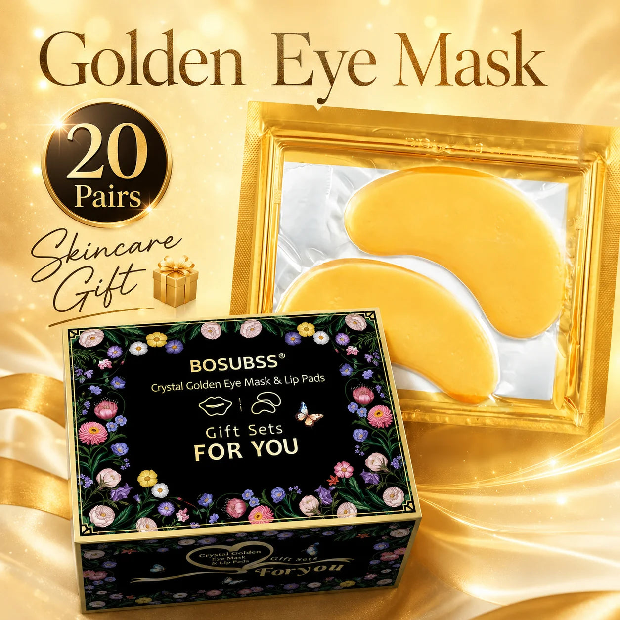 Gold Collagen Eye Masks for Dark Circles and Puffiness