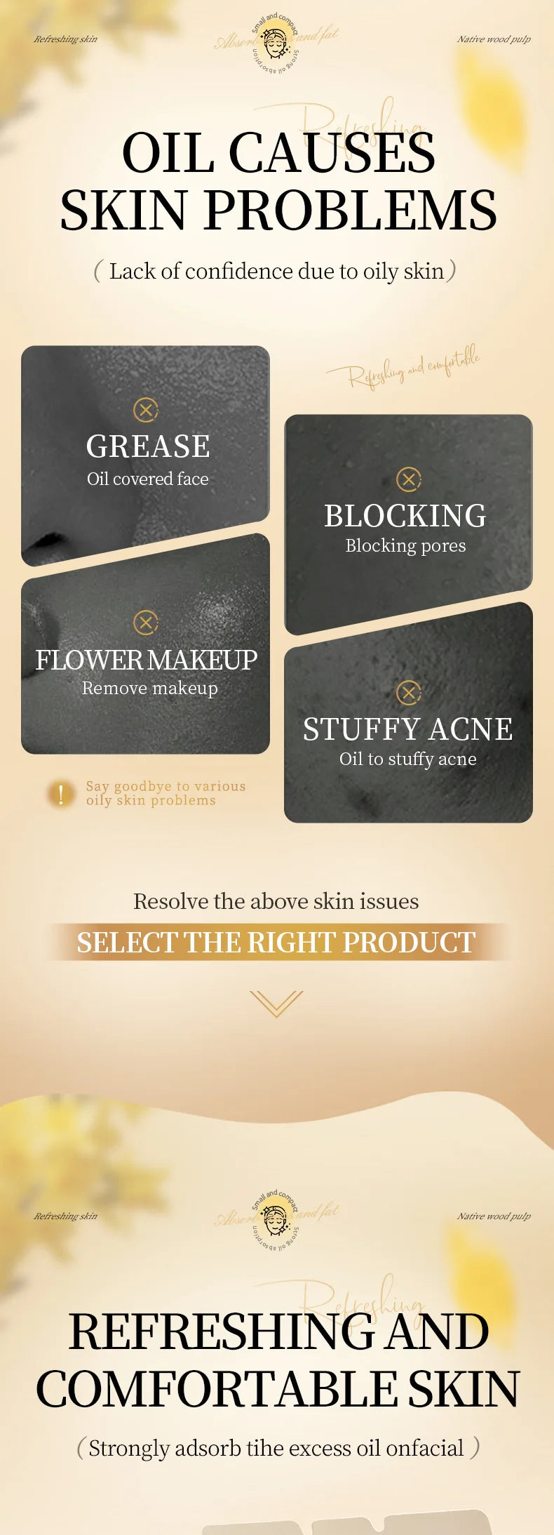 Oil-Absorbing Face Blotting Sheets for Oily Skin - 8