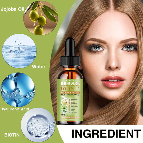 10-in-1 Hydrating Hair Essence Oil for Smooth Shine