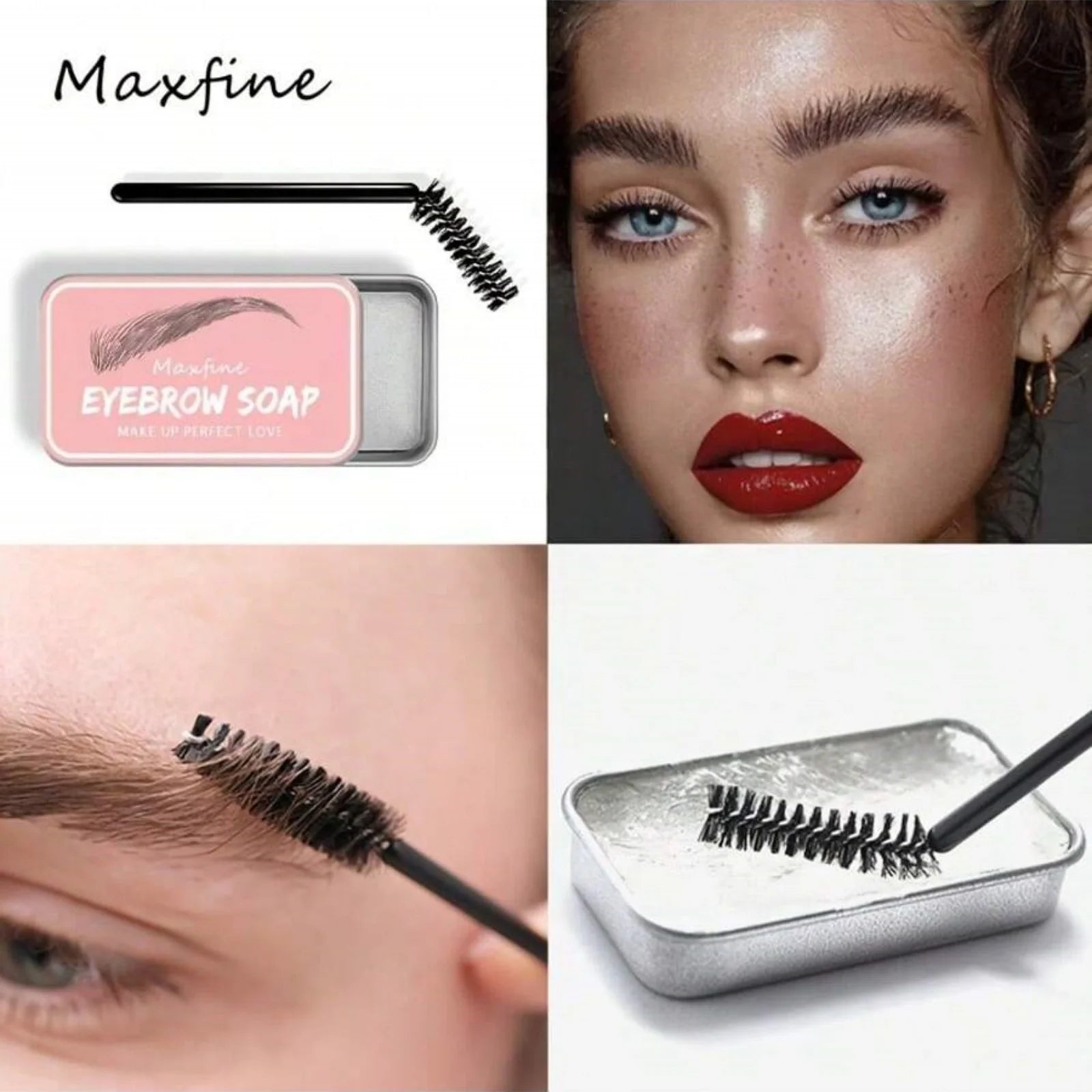 Long-Lasting Transparent Eyebrow Styling Soap and Grooming Kit