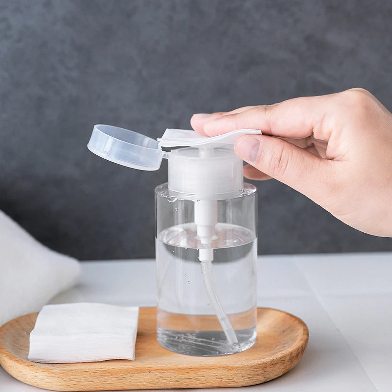 Refillable Press Pump Bottle for Makeup Remover and Toner