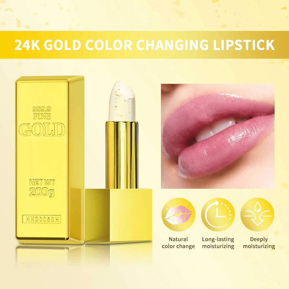 24K Gold Moisturizing Color-Changing Lip Balm