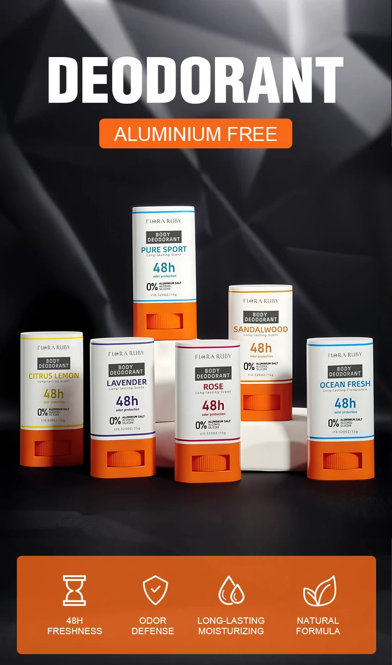 6-Piece Long-Lasting Natural Scent Deodorant Set