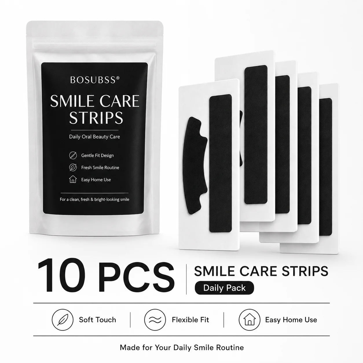 Flexible Teeth Whitening Smile Strips for Daily Oral Care - 17