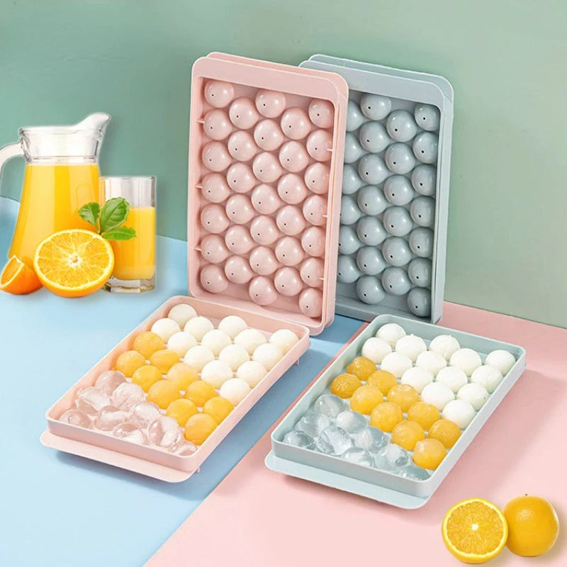 33-Ball Round Ice Cube Tray for Whiskey and Cocktails - 2
