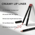 12-Piece Waterproof Long-Lasting Lip Liner Pencil Set