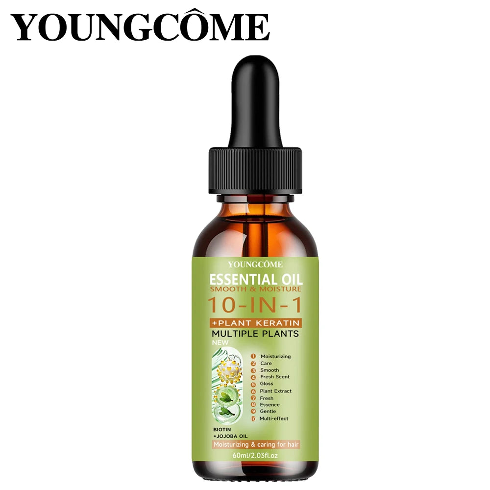10-in-1 Hydrating Hair Essence Oil for Smooth Shine - 5