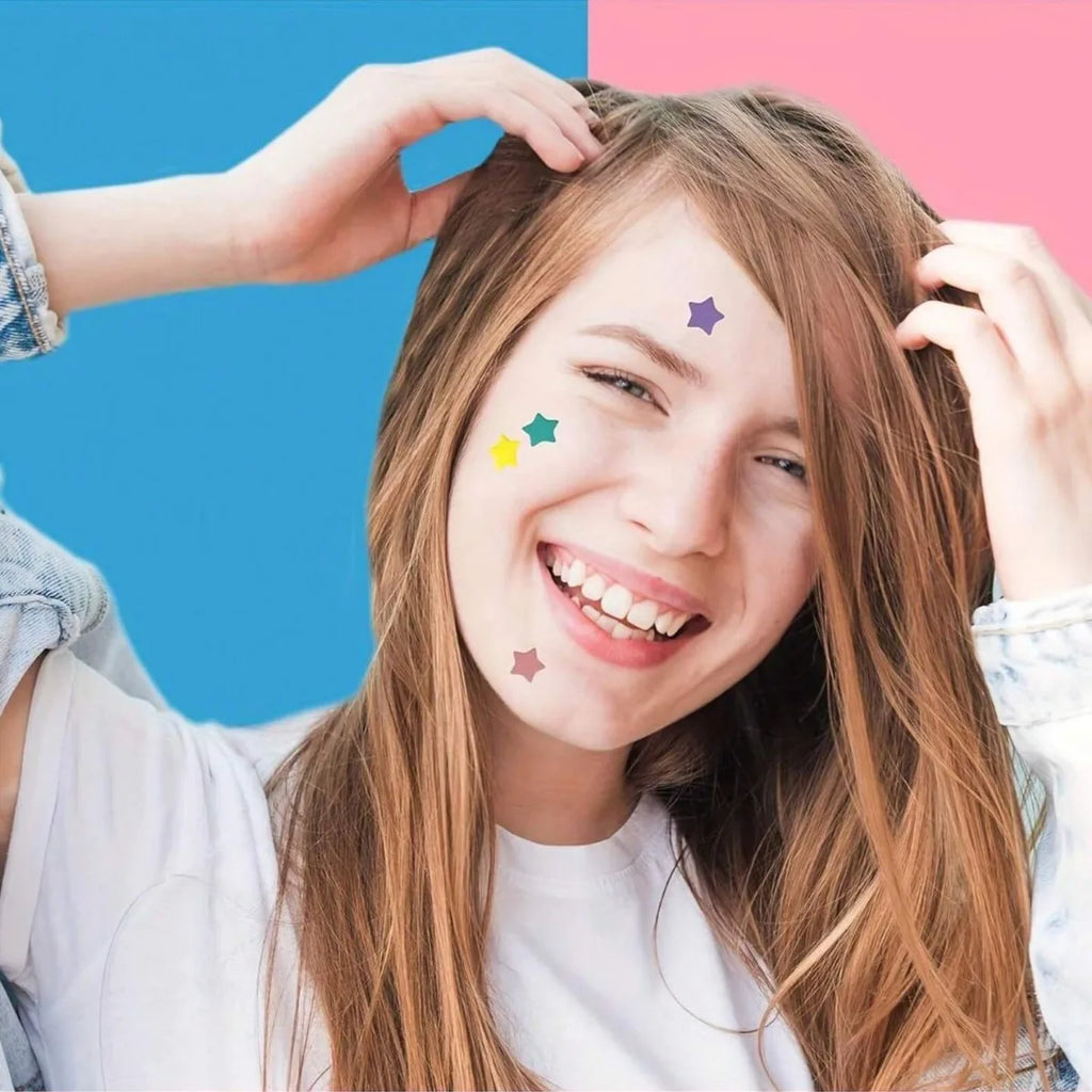 Star Shaped Hydrocolloid Acne Patches for Blemishes