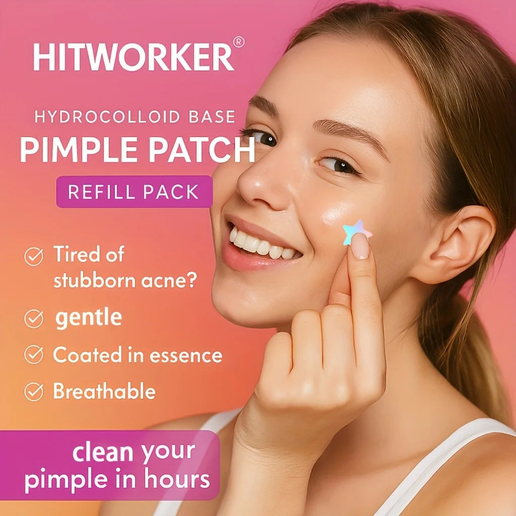 Colorful Hydrocolloid Pimple Patches for Blemish Treatment