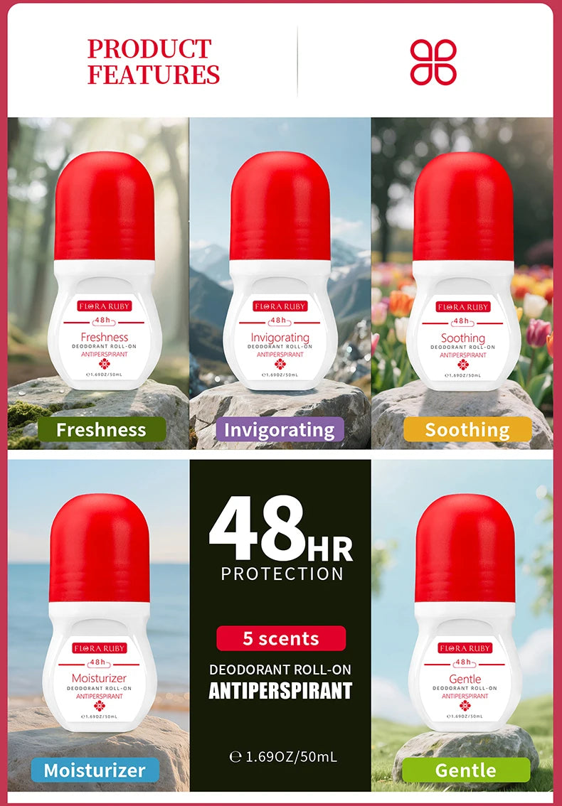48-Hour Long-Lasting Antiperspirant Roll-On for All-Day Freshness - 9