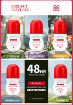 48-Hour Long-Lasting Antiperspirant Roll-On for All-Day Freshness
