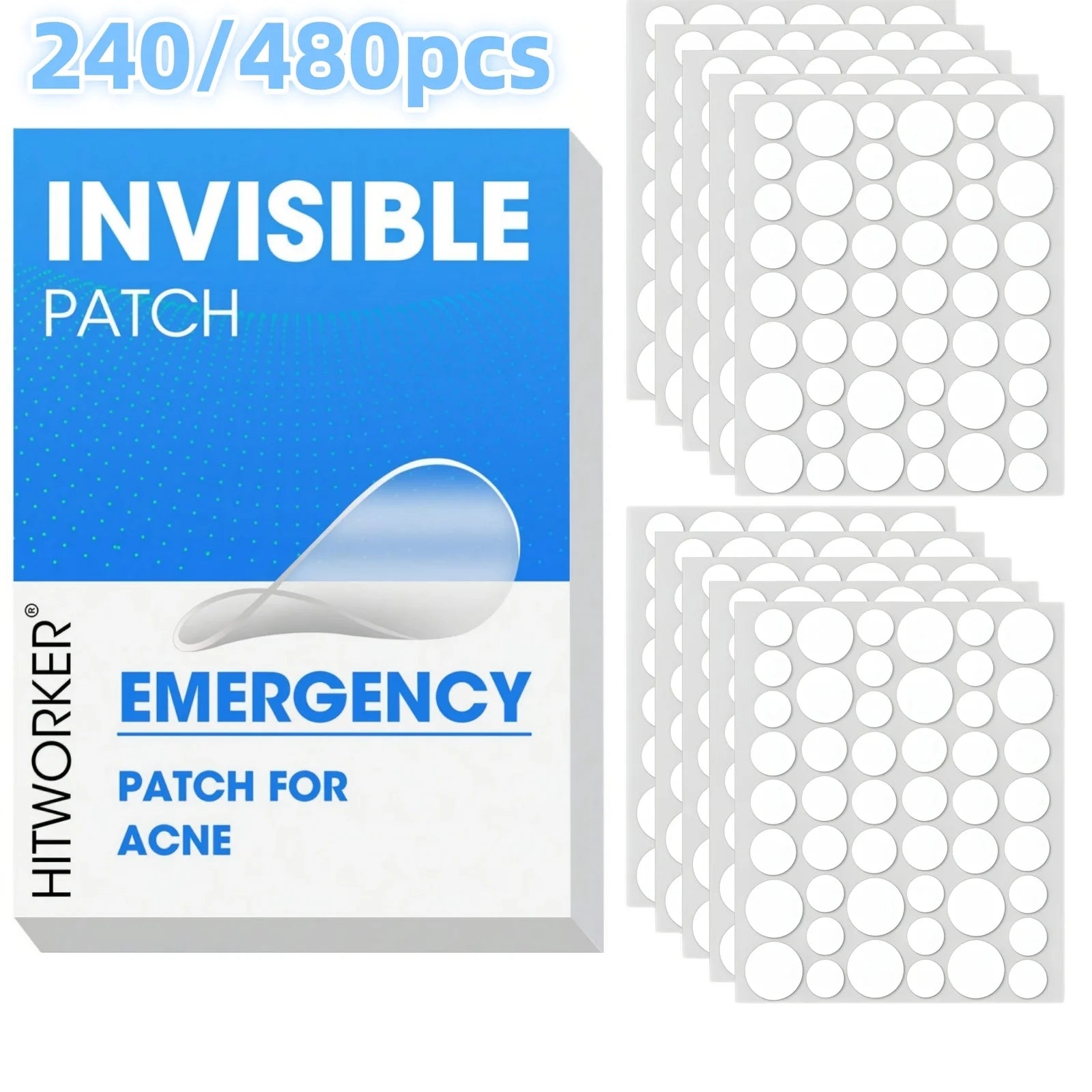 Invisible Hydrocolloid Acne Patches for Clear Skin - 1