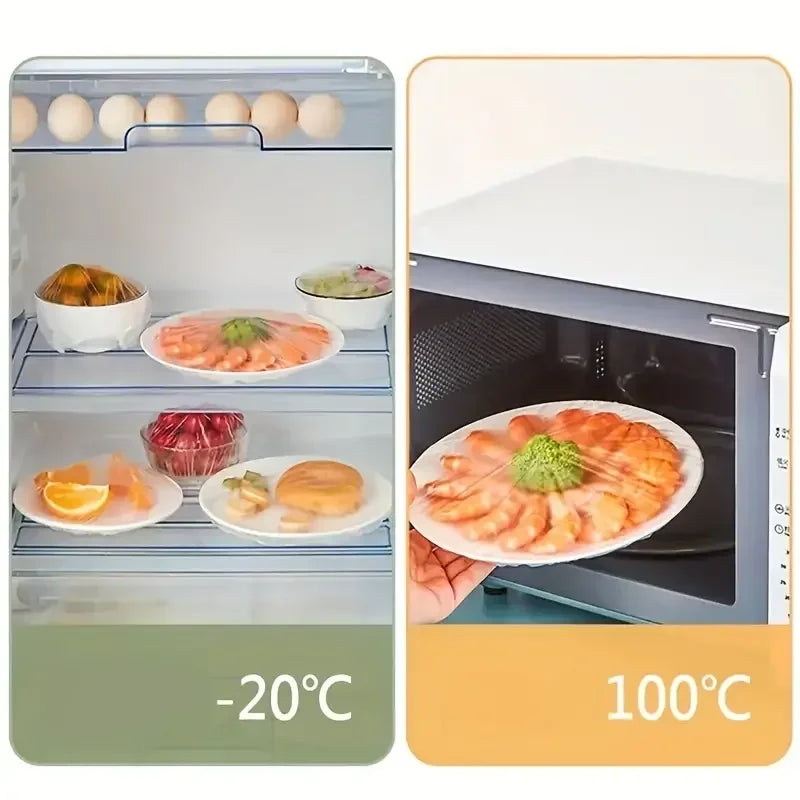 Elastic Disposable Food Covers for Kitchen Storage - 7