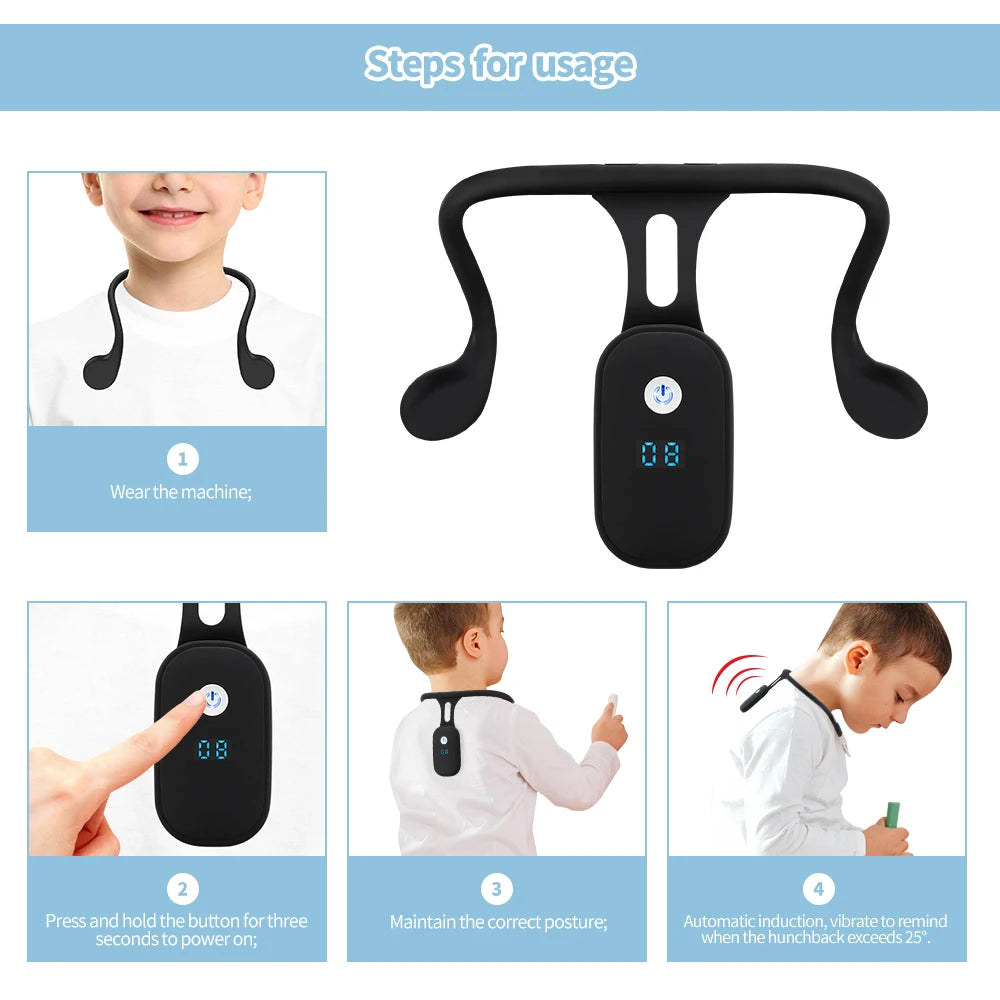 Smart Vibration Sensor Posture Corrector for Back Alignment