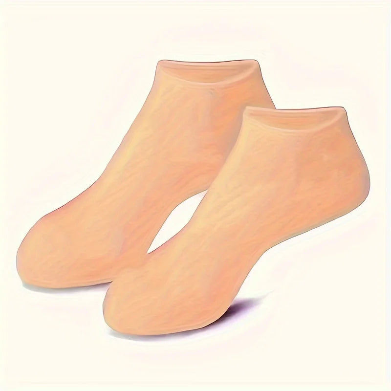 Moisturizing Silicone Gel Socks for Dry Cracked Feet - 14