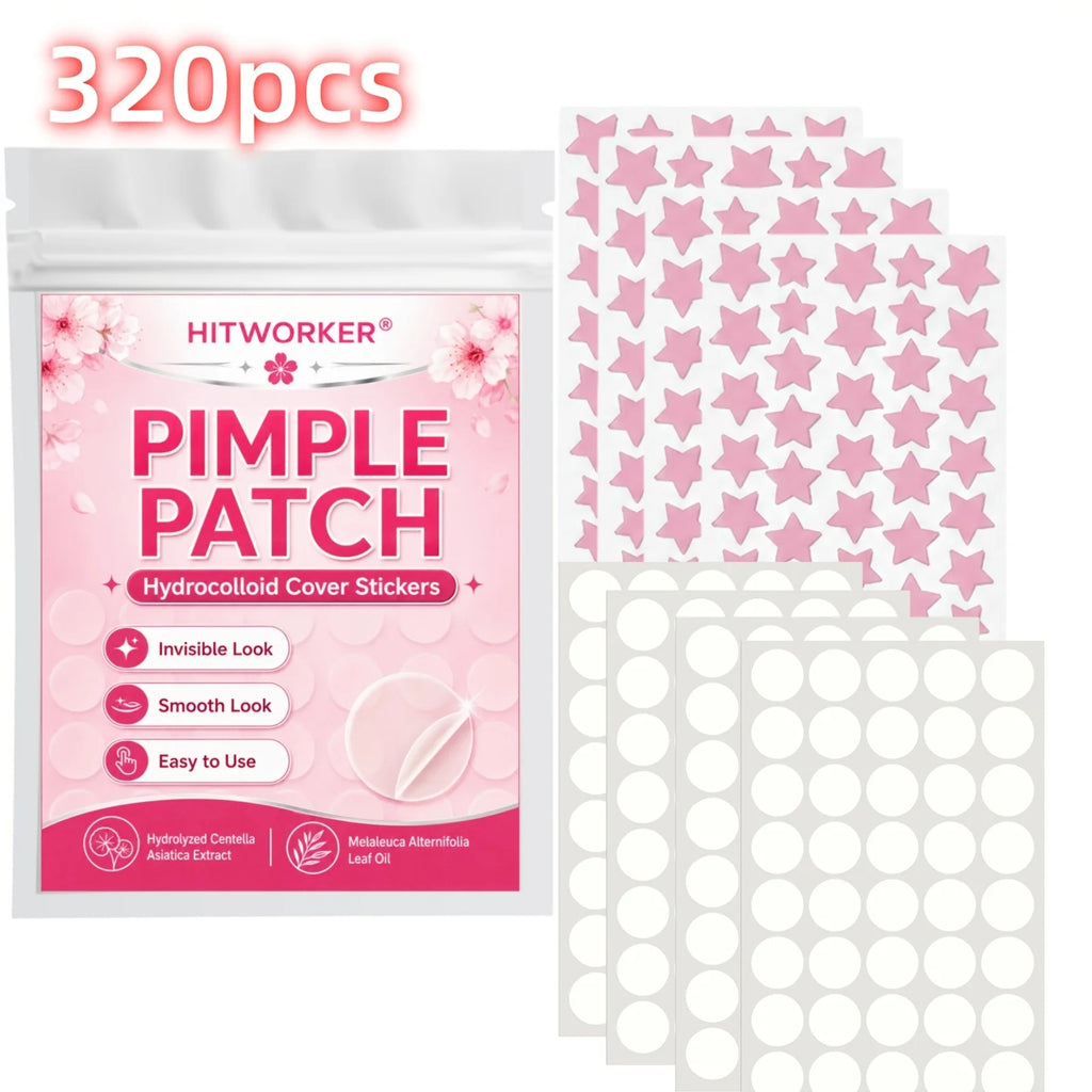 Invisible Hydrocolloid Acne Pimple Patches 320-Piece Set