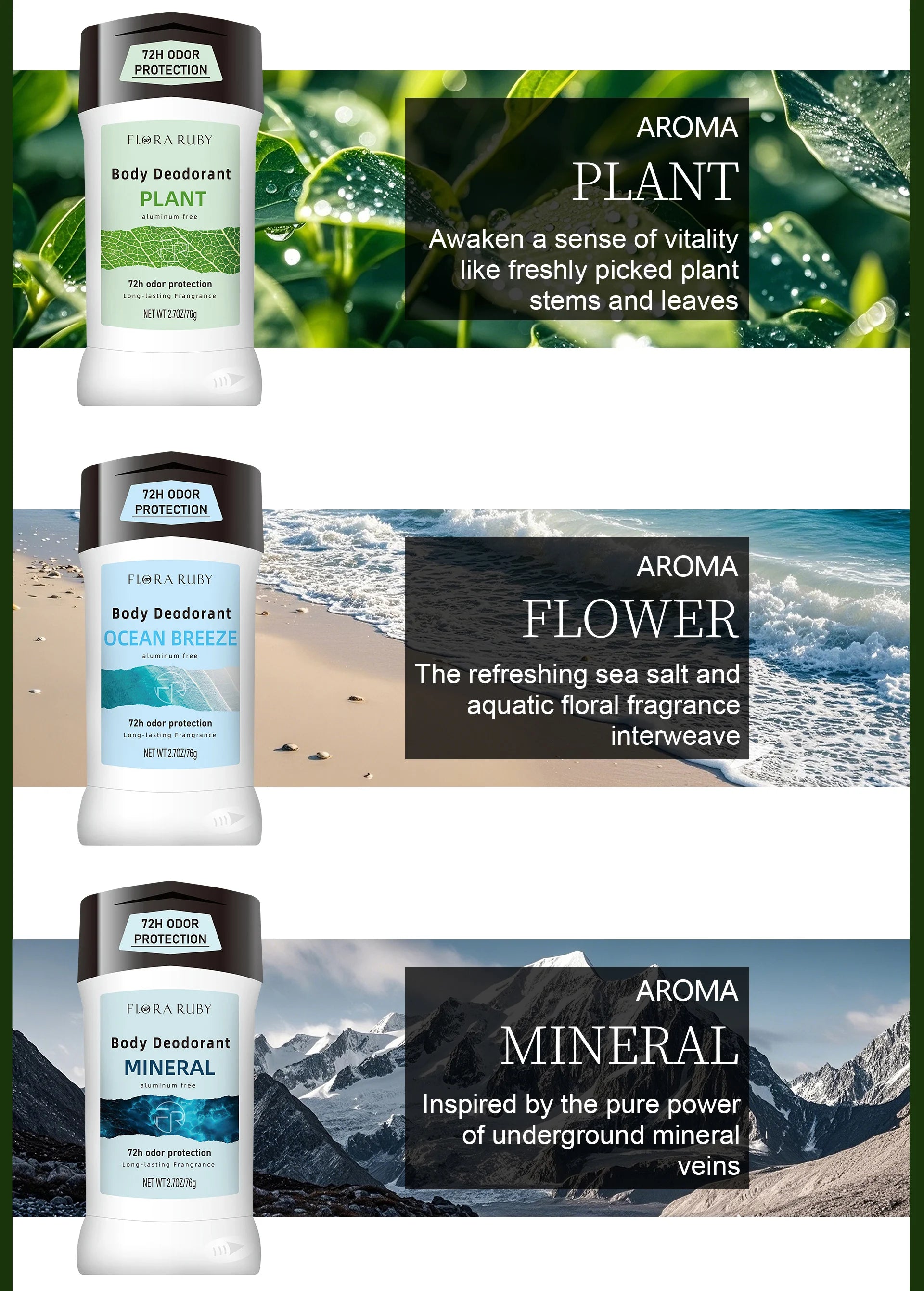 Long-Lasting Mineral Deodorant Stick for All-Day Freshness
