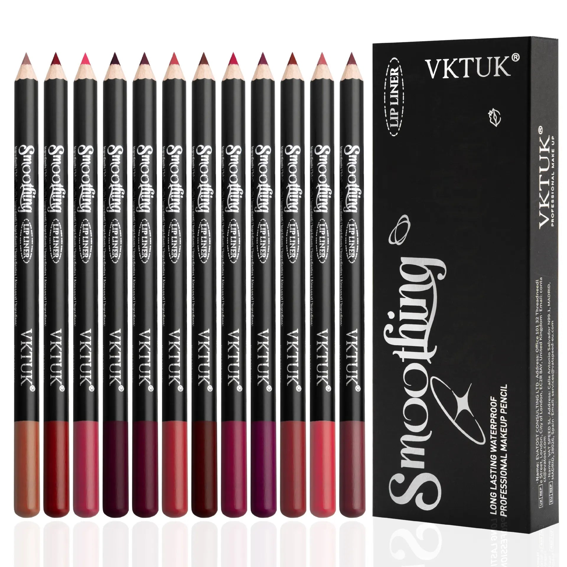 12-Piece Waterproof Matte Lip Liner Pencil Set - 11