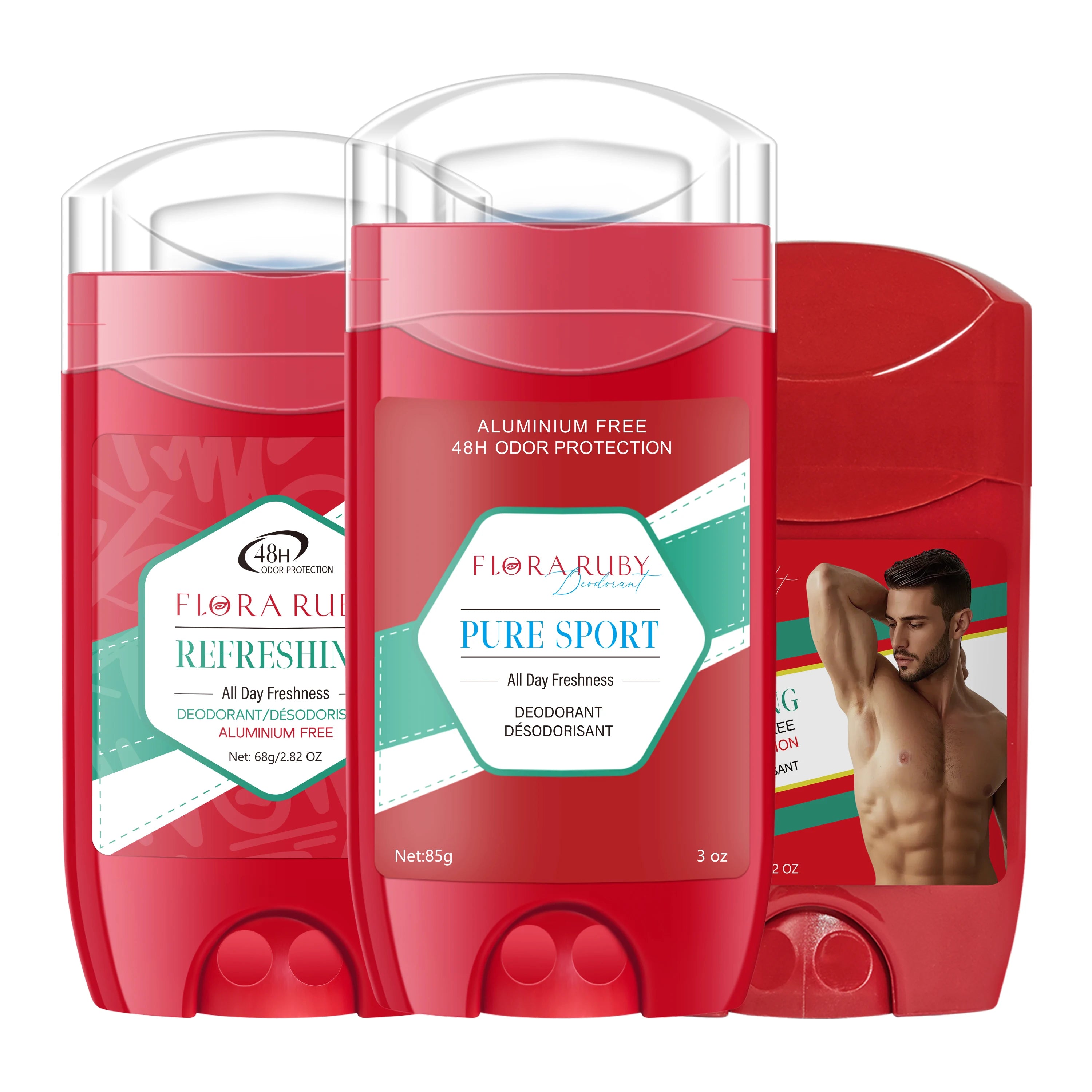 Aluminum-Free Men's Deodorant Stick 3-Pack