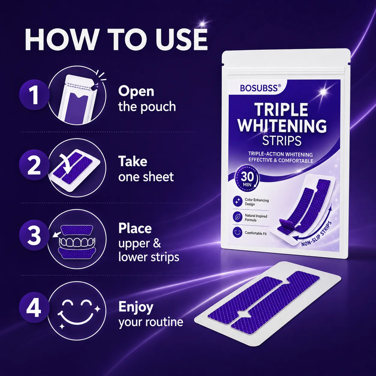 Professional At-Home Teeth Whitening Strips - 13