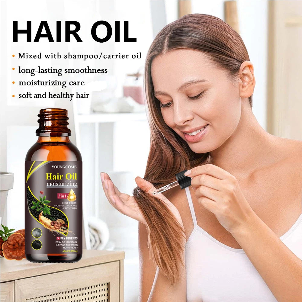 3-in-1 Natural Herbal Hair Repair and Moisturizing Oil