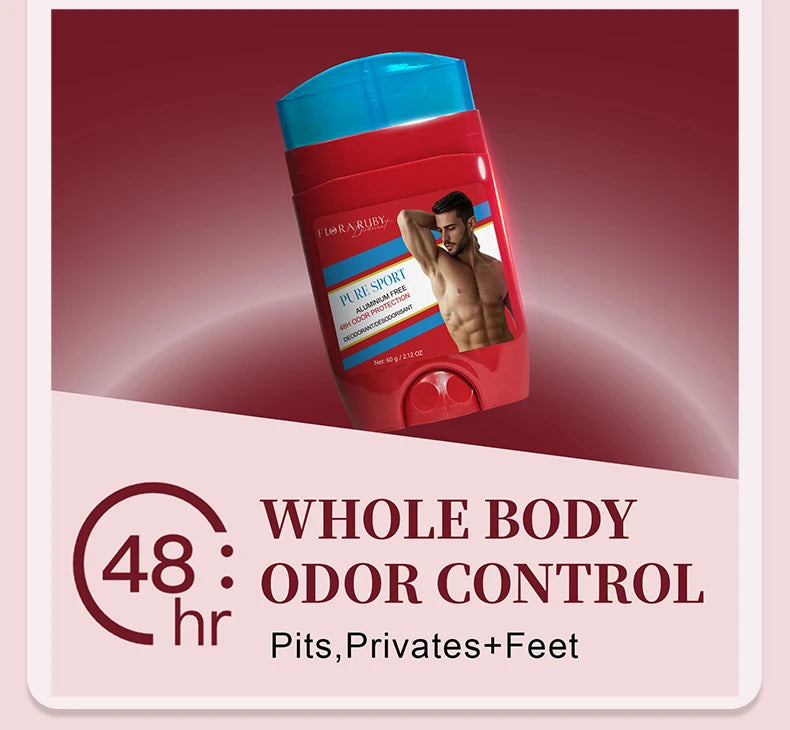 Long-Lasting Aluminum-Free Deodorant Stick for Men