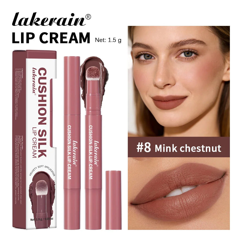 2-in-1 Velvet Lip Cream and Blush with Cushion Applicator
