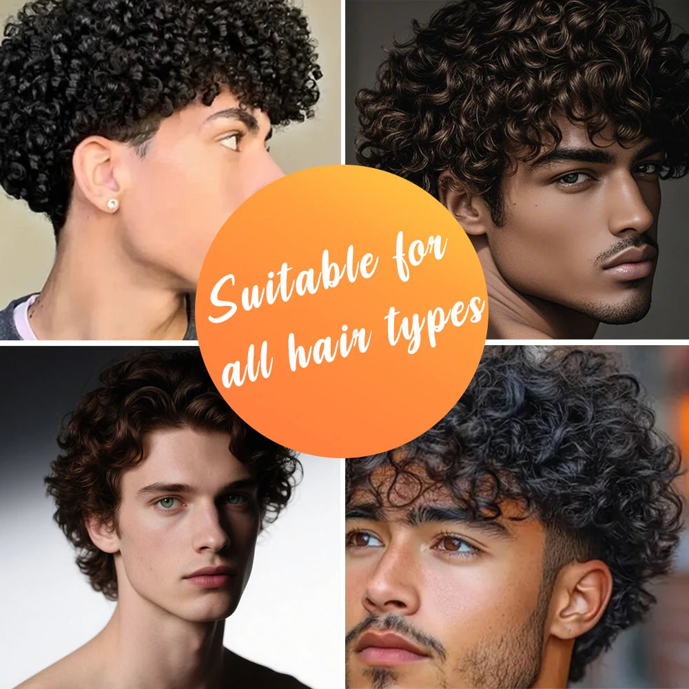 Men's Curl Defining Cream with Castor Oil for Frizz Control