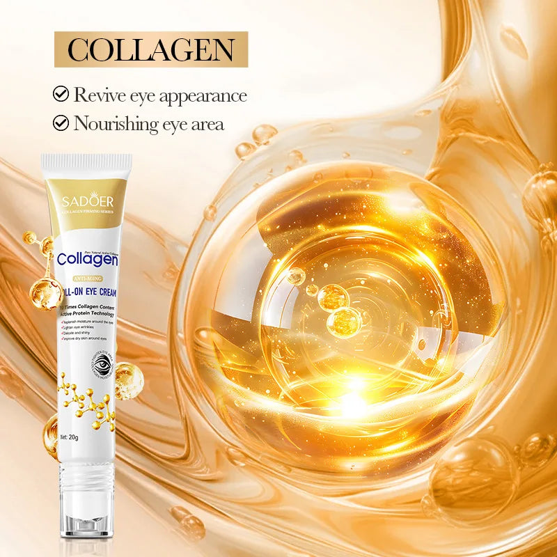 Collagen Roll-On Eye Cream for Dark Circles and Puffiness - 3