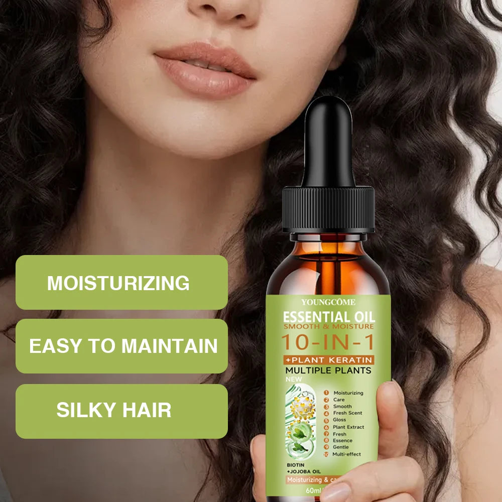 10-in-1 Hydrating Hair Essence Oil for Smooth Shine