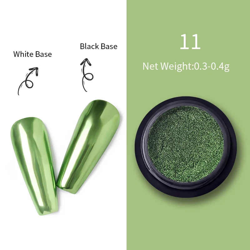 Metallic Mirror Effect Nail Glitter Chrome Powder - 15