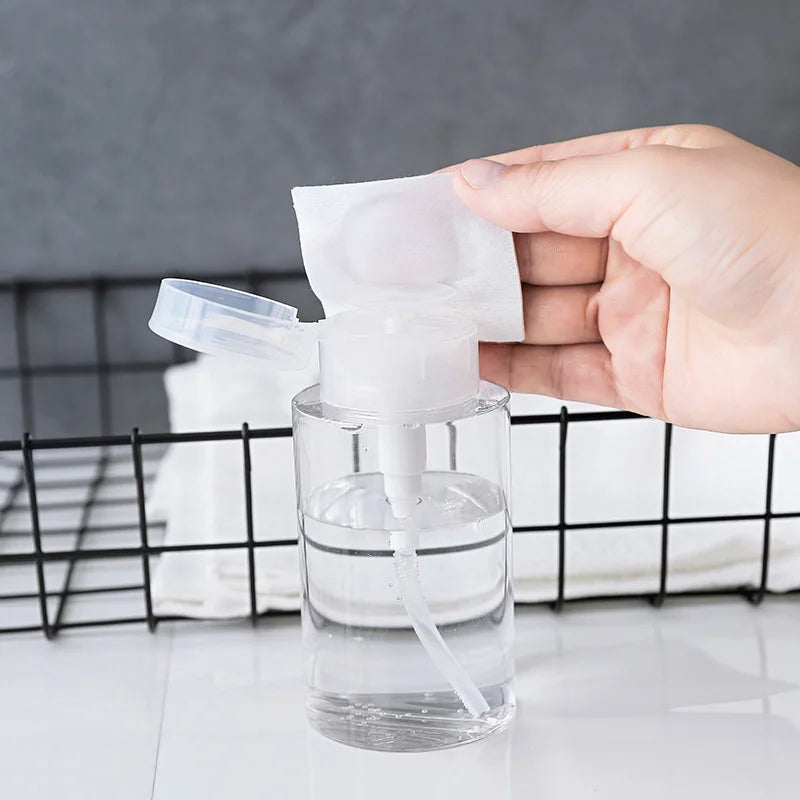 Refillable Press Pump Bottle for Makeup Remover and Toner