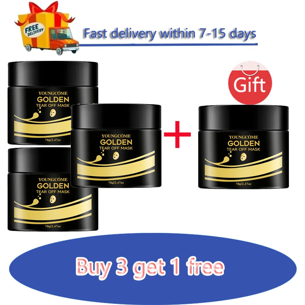 24K Gold Peel-Off Face Mask for Deep Pore Cleansing - 12
