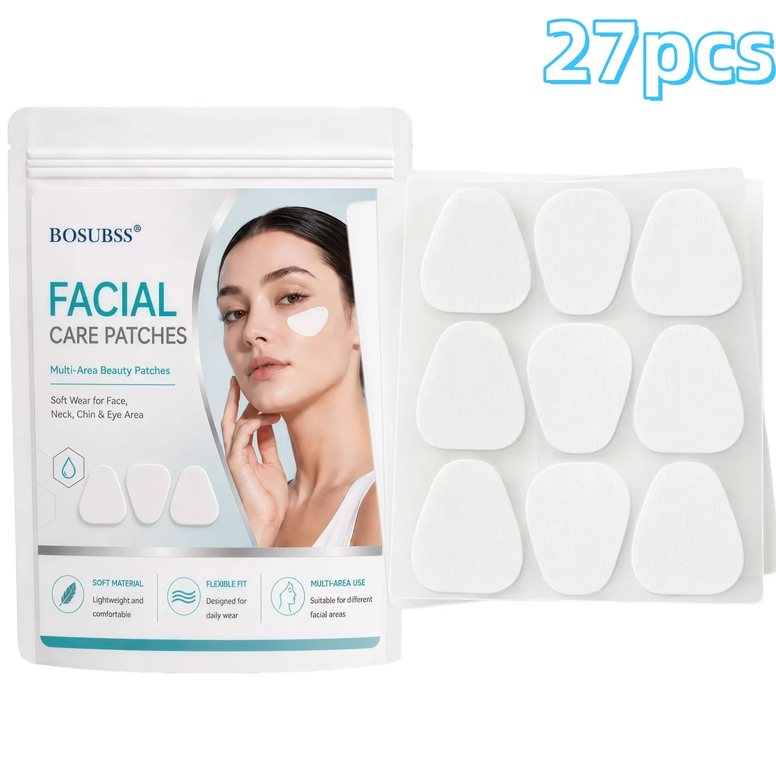 Silicone Anti-Wrinkle Facial Patches for Smoother Skin - 15