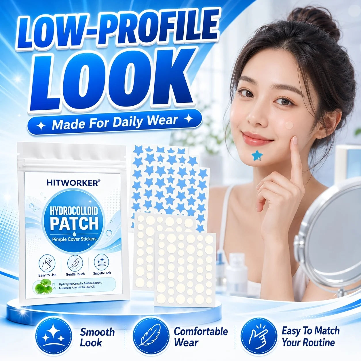 Invisible Hydrocolloid Acne Pimple Patches