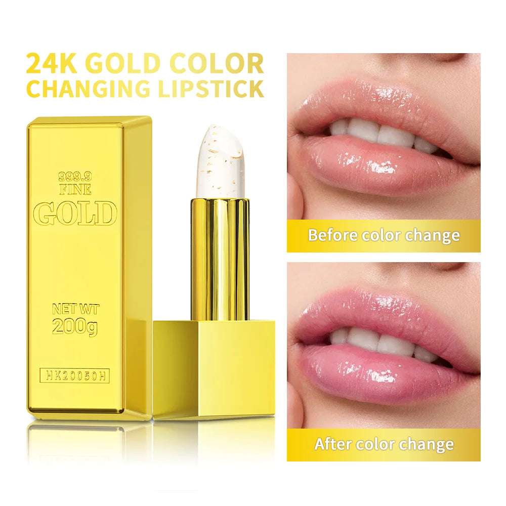 24K Gold Moisturizing Color-Changing Lip Balm
