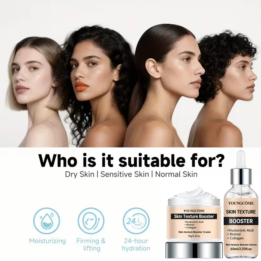 Hydrating Collagen & Retinol Face Cream and Serum Set - 5