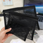 3-Piece Mesh Travel Toiletry and Makeup Organizer Set