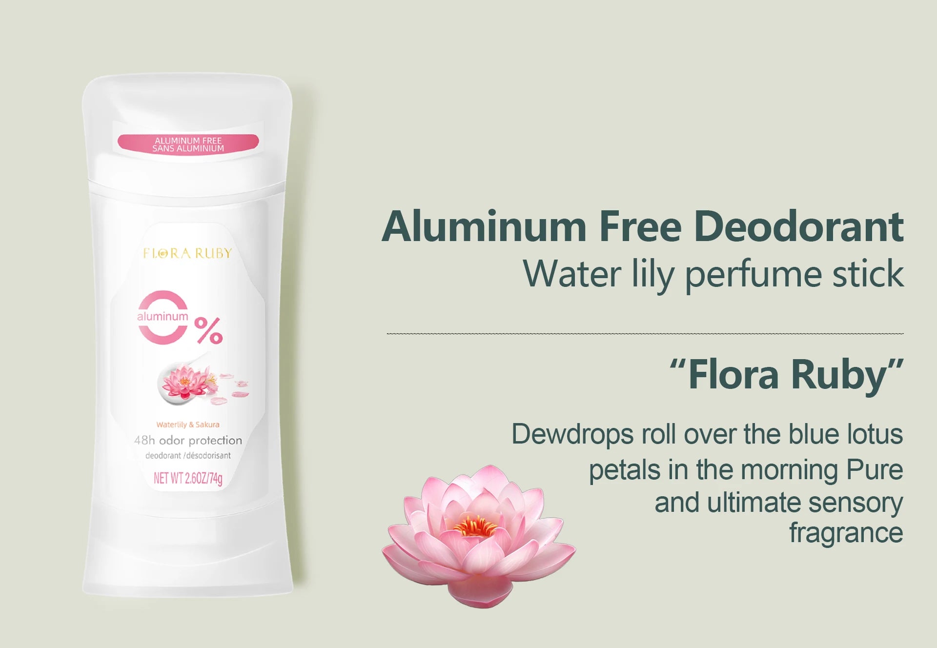 3-Pack Aluminum-Free Natural Deodorant Sticks - 13