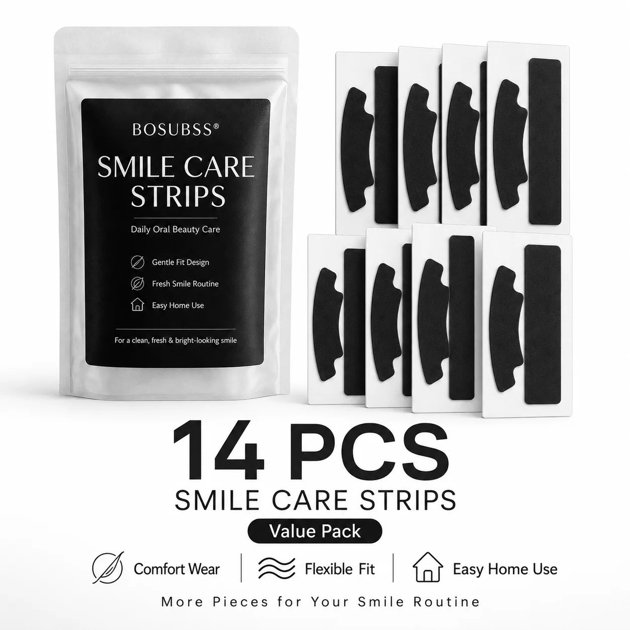 Flexible Teeth Whitening Smile Strips for Daily Oral Care - 16