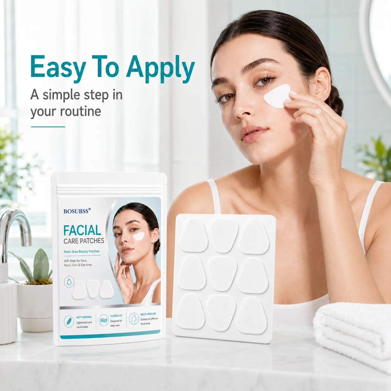 Silicone Anti-Wrinkle Facial Patches for Smoother Skin