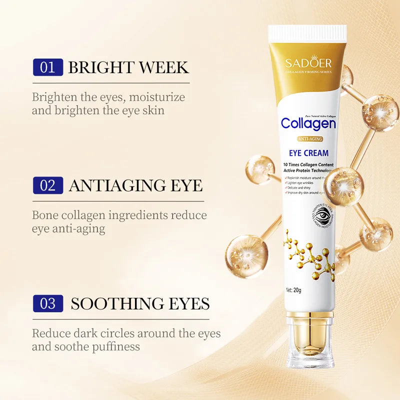 Collagen Roll-On Eye Cream for Dark Circles and Puffiness