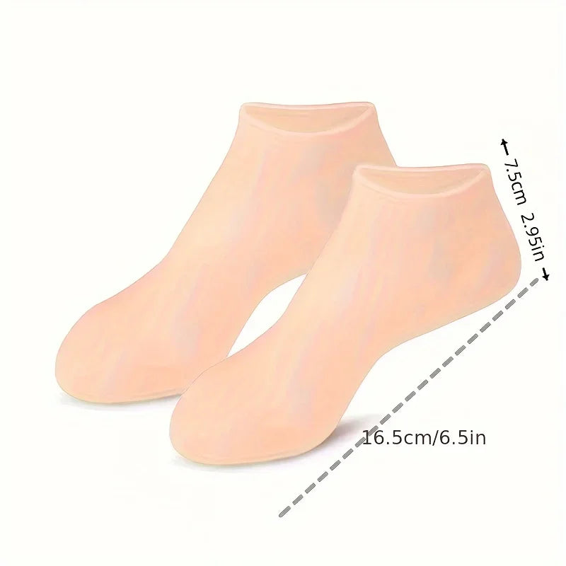 Moisturizing Silicone Gel Socks for Dry Cracked Feet - 11