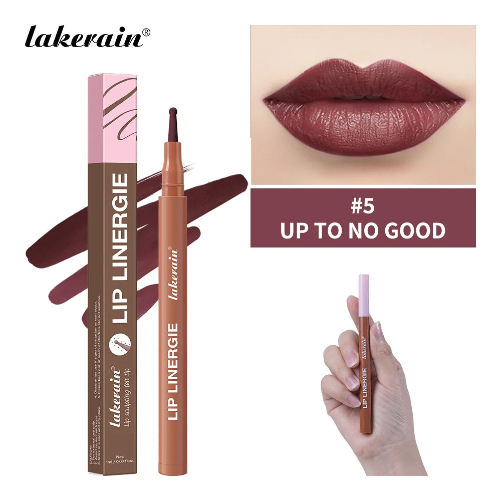 2-in-1 Dual-Tip Waterproof Lip Stain and Liner Pen