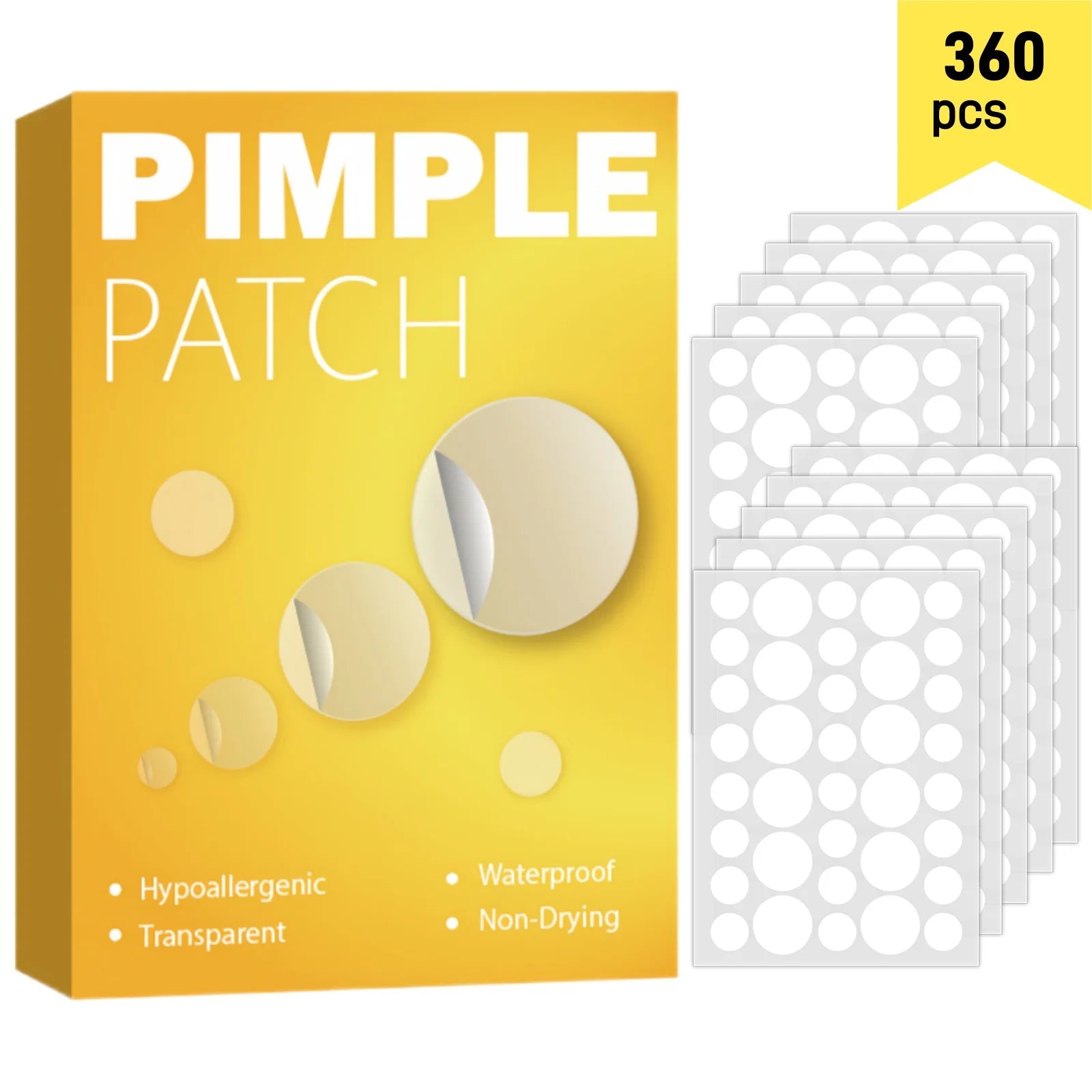 Invisible Hydrocolloid Acne Patches for Fast Blemish Healing - 1