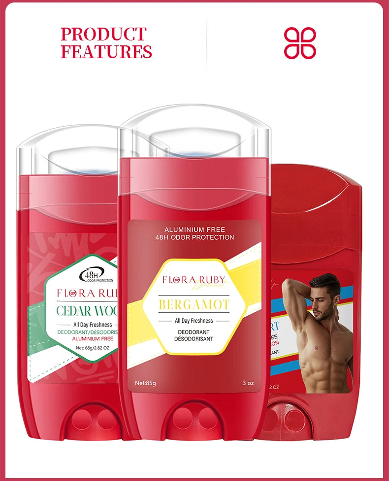 Aluminum-Free Men's Deodorant Stick 3-Pack - 9